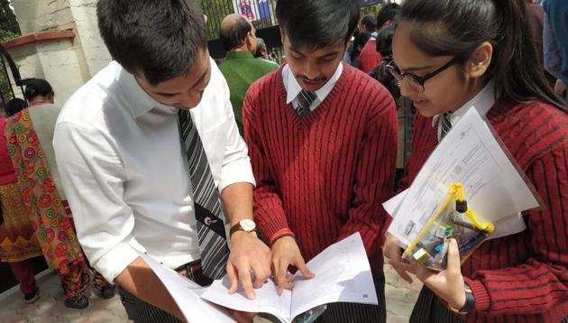 CBSE Board Exam 2019: Students after the board exam (HT) CBSE Board Exam 2019: Students after the board exam (HT)