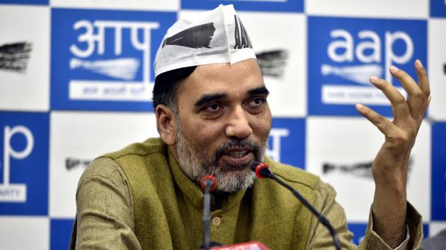 The Aam Aadmi Party has announced the names of its candidates for six of the seven Lok Sabha seats in Delhi. The announcement was made by Delhi AAP convenor Gopal Rai, who also said that the party will not be entering into an alliance with the Congress. He said that the Delhi Congress, led by Sheila Dikshit, had refused the tie-up yesterday. (Amal KS / HT File) The Aam Aadmi Party has announced the names of its candidates for six of the seven Lok Sabha seats in Delhi. The announcement was made by Delhi AAP convenor Gopal Rai, who also said that the party will not be entering into an alliance with the Congress. He said that the Delhi Congress, led by Sheila Dikshit, had refused the tie-up yesterday. (Amal KS / HT File)