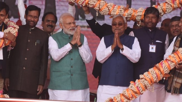 This will be PM Modi’s second visit to the state within a fortnight, the first being on February 17 in Begusarai, from where he inaugurated and launched projects.(Parwaz Khan / HT Photo)