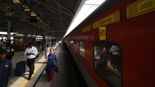 On March 1, 1969, the Rajdhani Express, the country’s fastest train at the time with a speed of 120km/hr, was flagged off from New Delhi to reach Howrah the next morning. The first journey from Howrah was on March 3. Railways minister Ram Subhag Singh garlanded the train, before flagging it off and it covered the distance in approximately 17 hours, where earlier trains had taken at least 24 hours. (Arijit Sen / HT Photo) On March 1, 1969, the Rajdhani Express, the country’s fastest train at the time with a speed of 120km/hr, was flagged off from New Delhi to reach Howrah the next morning. The first journey from Howrah was on March 3. Railways minister Ram Subhag Singh garlanded the train, before flagging it off and it covered the distance in approximately 17 hours, where earlier trains had taken at least 24 hours. (Arijit Sen / HT Photo)