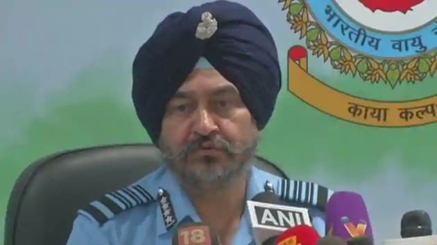 Air CHief Marshal B S Dhanoa at a media conference on Monday in Coimbatore.(ANI)