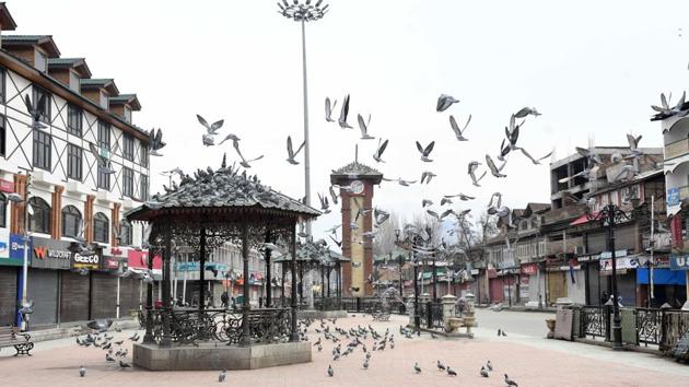 A view of Srinagar's Lal Chowk on February 17. (ANI File Photo)
