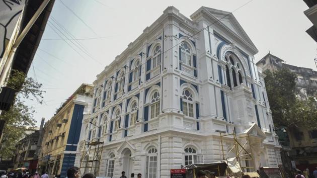 The newly restored Keneseth Eliyahoo Synagogue at Fort in Mumbai.(Kunal Patil/HT Photo)