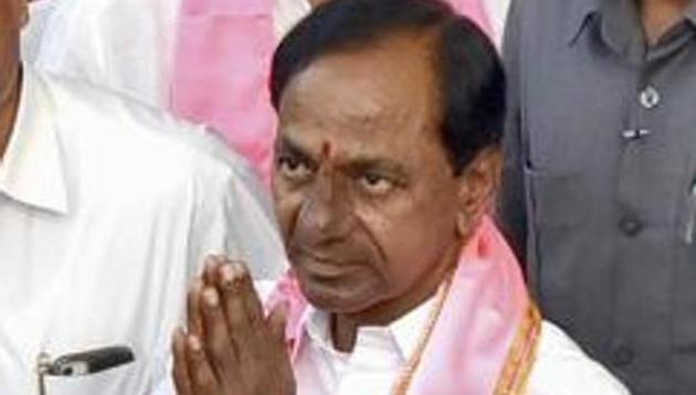 Two Congress lawmakers crossed over to the ruling Telangana Rashtra Samithi on Monday, effectively crashing Congress hopes of cornering one of the four seats that would have been up for grabs in next week’s legislative council elections.(PTI)