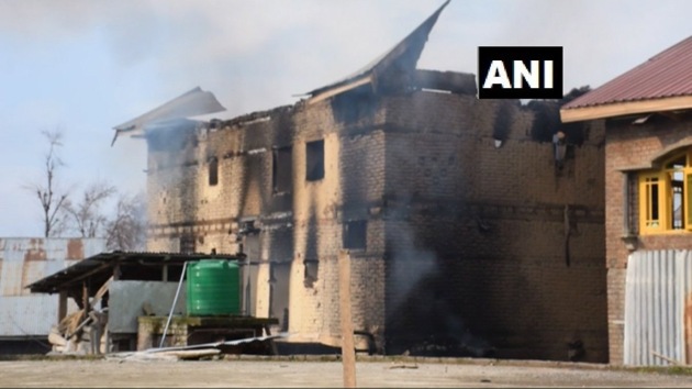 The house in Tral from which the militants had opened fire on security forces. (ANI) The house in Tral from which the militants had opened fire on security forces. (ANI)