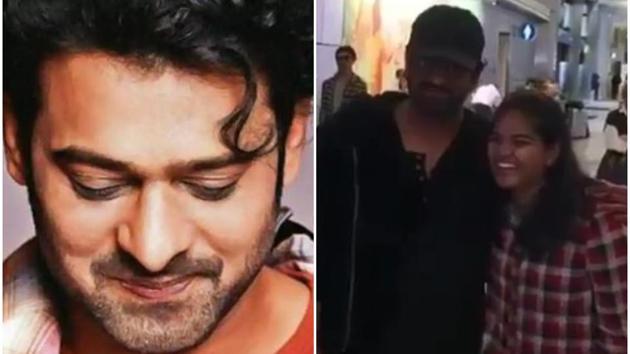 Prabhas poses with a fan.(Instagram)