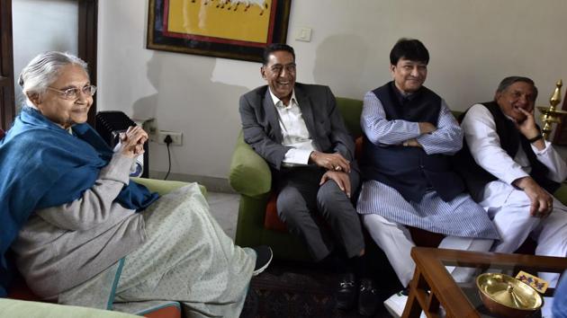 Delhi Congress chief Sheila Dikshit on Tuesday said there will be no alliance with the Aam Aadmi Party (AAP) in the upcoming Lok Sabha polls. The decision was taken in a meeting of the Delhi Congress leaders with Congress president Rahul Gandhi. (Mohd Zakir / HT Photo) Delhi Congress chief Sheila Dikshit on Tuesday said there will be no alliance with the Aam Aadmi Party (AAP) in the upcoming Lok Sabha polls. The decision was taken in a meeting of the Delhi Congress leaders with Congress president Rahul Gandhi. (Mohd Zakir / HT Photo)