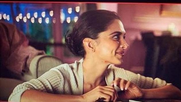 Deepika Padukone seen in a simple look on set.