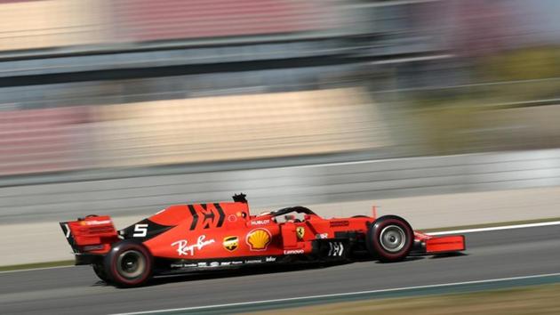 Ferrari’s Sebastian Vettel in action during testing on March 1.(REUTERS)