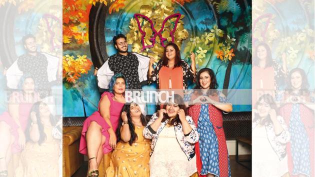 (Clockwise) Sonal Somani, Amena Azeez, Tanvi Geetha Ravishankar, Dimple Mehta, Neelakshi Singh and Shubham Yadav show how style is about confidence, not weight (Location courtesy: Butterfly High, Mumbai; Make-up and hair: Ashu Mois)(Photos shot exclusively for HT Brunch by Shivangi Kulkarni)