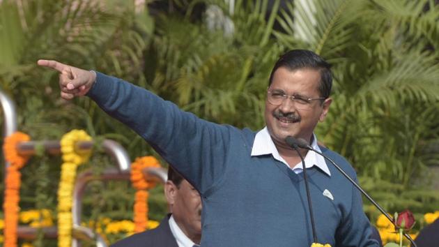 The AAP on Wednesday launched the video of a song demanding full statehood for Delhi.(Sushil Kumar/HT File PHOTO)