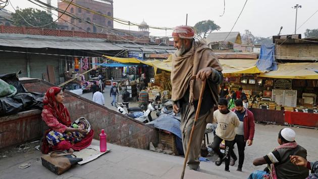 Ruby had made it only through fifth grade. Nisar never went to school at all, though he has picked up basic reading and math skills over the years. What they found in Delhi was a life on the fringes, living in a squatter colony in the heart of the old city. The couple and their five children survive mostly from Ruby’s begging, though their two oldest sons get occasional work as labourers. (Altaf Qadri / AP) 