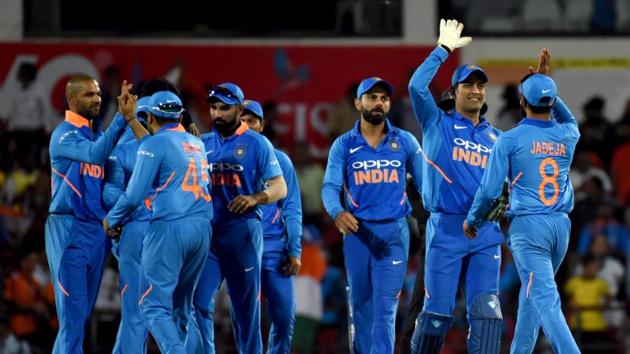 India team during second ODI against Australia in Nagpur.(ANI)