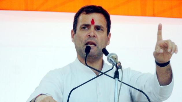 Congress president Rahul will hand over debt waiver certificates to landless farmers and labourers in Punjab’s Moga. But party leaders say the rally theme is likely to be “jawan” not “kisan”.(Diwakar Prasad/ HT file photo)