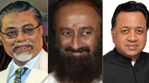 The Supreme Court appointed Justice (retd) FMI Kalifulla, Art of Living founder Sri Sri Ravi Shankar and lawyer Sriram Panchu as mediators for Ayodhya title suit.(File photo)