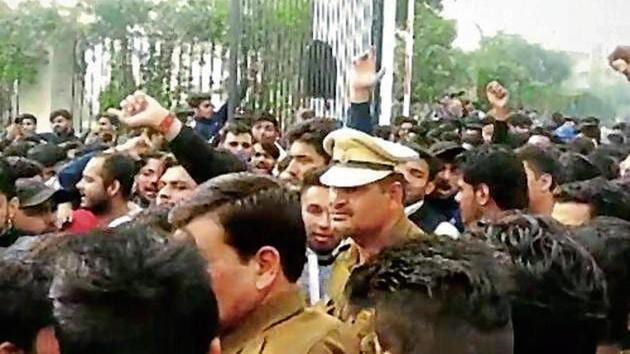 Protests were triggered after the 19-year-old student posted a comment on a social media website after Pulwama attacks.(Sourced)