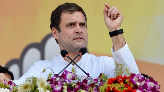 Congress President Rahul Gandhi during a public meeting in Jeypore, District Koraput, Odisha on Friday. (ANI file photo)
