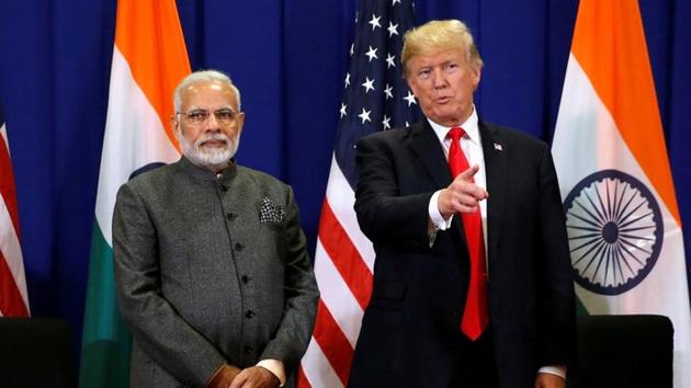 U.S. President Donald Trump at a bilateral meeting with Prime Minister Narendra Modi.(REUTERS)