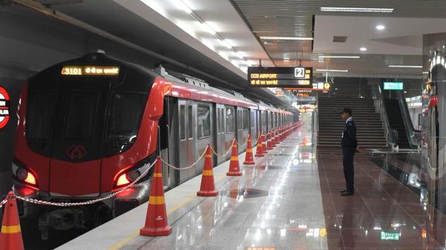 Lucknow Metro(Subhankar Chakraborty/HT PHOTO)