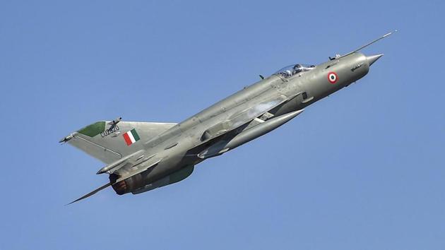 A MiG-21 fighter jet of the Indian Air Force crashed in Rajasthan’s Bikaner on Friday. The plane crashed after it reportedly suffered a bird hit. The plane had taken off from Nal near Bikaner. The pilot is said to have ejected safely. (Shailendra Bhojak / PTI File) A MiG-21 fighter jet of the Indian Air Force crashed in Rajasthan’s Bikaner on Friday. The plane crashed after it reportedly suffered a bird hit. The plane had taken off from Nal near Bikaner. The pilot is said to have ejected safely. (Shailendra Bhojak / PTI File)