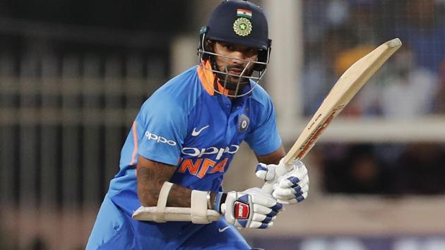 Shikhar Dhawan bats during the third ODI between India and Australia in Ranchi.(AP) Shikhar Dhawan bats during the third ODI between India and Australia in Ranchi.(AP)