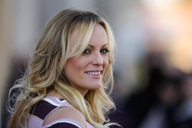 Stormy Daniels at the opening of the adult entertainment fair 'Venus' in Berlin, Germany on October 11, 2018. (AP) Stormy Daniels at the opening of the adult entertainment fair 'Venus' in Berlin, Germany on October 11, 2018. (AP)