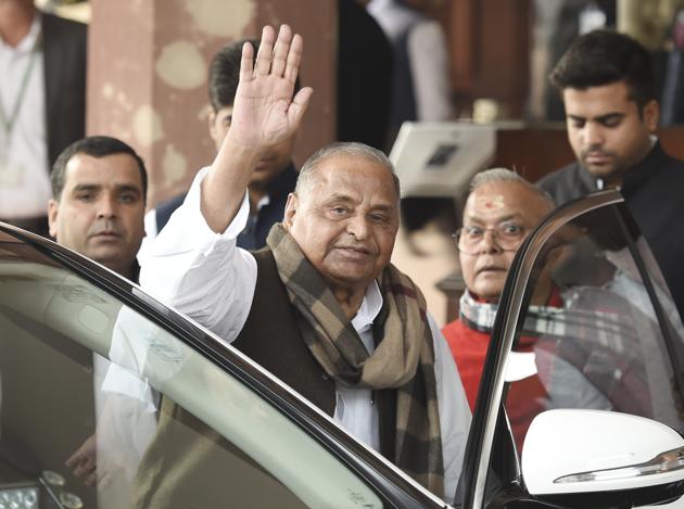 Samajwadi Party leaders Mulayam Singh Yadav.(Arvind Yadav/HT PHOTO)