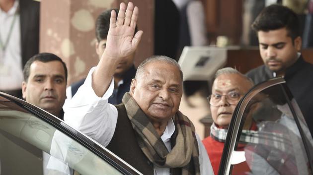 Samajwadi Party chief patron Mulayam Singh Yadav will contest the upcoming Lok Sabha elections from Uttar Pradesh’s Mainpuri, a constituency he has represented four times in the past. The party released its first list of six candidates -- three general and an equal number of reserved seats -- for the elections that are expected to be notified soon. (Arvind Yadav / HT File) Samajwadi Party chief patron Mulayam Singh Yadav will contest the upcoming Lok Sabha elections from Uttar Pradesh’s Mainpuri, a constituency he has represented four times in the past. The party released its first list of six candidates -- three general and an equal number of reserved seats -- for the elections that are expected to be notified soon. (Arvind Yadav / HT File)