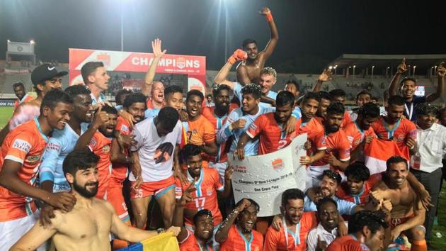 Chennai City FC clinched the I-League title after beating Minerva Punjab FC.(Twitter)