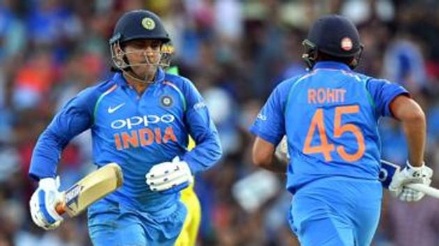 File image of India cricketers MS Dhoni and Rohit Sharma. (AFP) File image of India cricketers MS Dhoni and Rohit Sharma. (AFP)