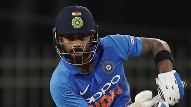 India's captain Virat Kohli bats during the third one day international cricket match between India and Australia in Ranchi.(AP)