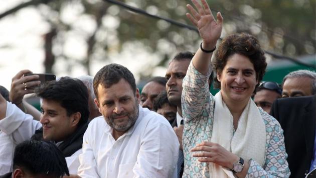 Congress president Rahul Gandhi looks on at a rally as party general secretary Priyanka Gandhi Vadra waves to supporters in Lucknow. (AFP File Photo) Congress president Rahul Gandhi looks on at a rally as party general secretary Priyanka Gandhi Vadra waves to supporters in Lucknow. (AFP File Photo)