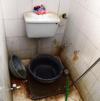The toilet near the new meeting hall in district collectorate.(HT Photo)