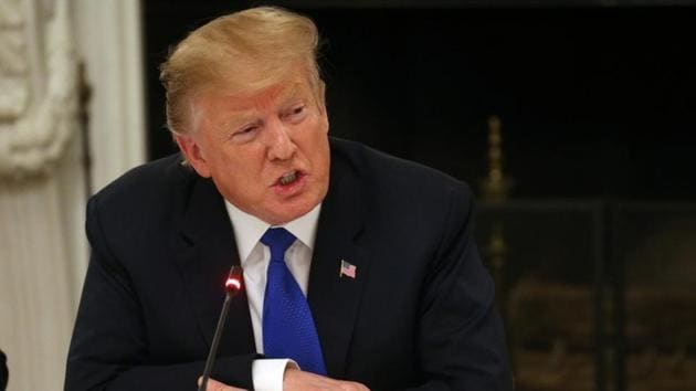 Trump said his apparent slip-up at a White House roundtable with business leaders last Wednesday had been on purpose.(REUTERS) Trump said his apparent slip-up at a White House roundtable with business leaders last Wednesday had been on purpose.(REUTERS)