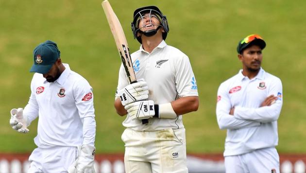 New Zealand's batsman Ross Taylor (C) celebrates reaching his century (100 runs) during day four of the second cricket Test match between New Zealand and Bangladesh(AFP) New Zealand's batsman Ross Taylor (C) celebrates reaching his century (100 runs) during day four of the second cricket Test match between New Zealand and Bangladesh(AFP)