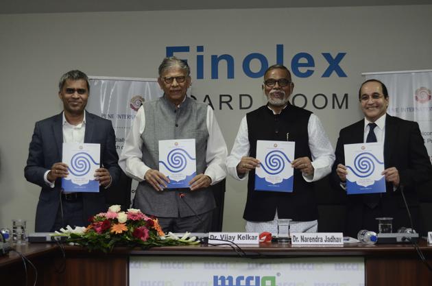 (From left) Prashant Girbane, Vijay Kelkar, Narendra Jadhav and Umesh Kudalkar during the unveiling ceremony of the Pune International Centre’s policy paper ‘List in India – Towards FDI 2.0’, authored by Kudalkar, on Monday. (Ravindra Joshi/HT PHOTO) (From left) Prashant Girbane, Vijay Kelkar, Narendra Jadhav and Umesh Kudalkar during the unveiling ceremony of the Pune International Centre’s policy paper ‘List in India – Towards FDI 2.0’, authored by Kudalkar, on Monday. (Ravindra Joshi/HT PHOTO)