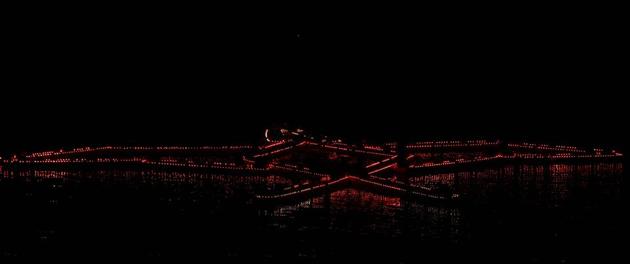 The event saw a beautiful display of fireworks and light play. (Rahul Raut/HT PHOTO) 