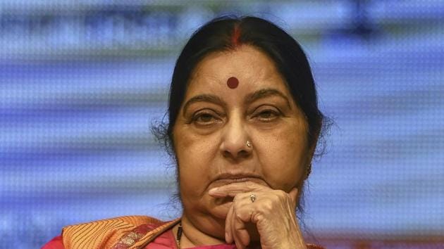 Swaraj said she is trying to reach the family of Shikha Garg.? “I have tried her husband’s number many times. Please help me reach her family,” she said.(PTI)