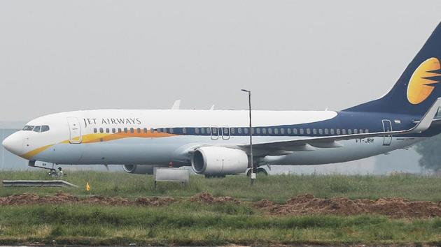 A Jet Airways Boeing 737-800 passenger plane moves on the runway in New Delhi.(REUTERS)