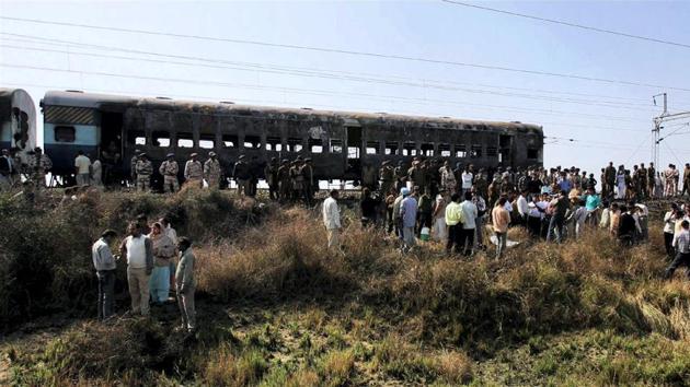 On Monday, a National Investigation Agency (NIA) court in Panchkula is likely to pronounce the verdict in the Samjhauta Express blast case. According to NIA investigations, the act that killed 68 persons was committed using IEDs and inflammable substances, which caused blasts and fire in two coaches of the train near Panipat in Haryana on the night of February 18, 2007. (Satish Kaushik / PTI Archive)