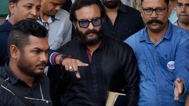 Actor Saif Ali Khan arrives at the airport in Jodhpur on April 4, 2018 ahead of a verdict in the long-running blackbuck poaching case. Saif and three other actors -- Tabu, Neelam and Sonali Bendre - were given the benefit of the doubt and acquitted.(PTI File) Actor Saif Ali Khan arrives at the airport in Jodhpur on April 4, 2018 ahead of a verdict in the long-running blackbuck poaching case. Saif and three other actors -- Tabu, Neelam and Sonali Bendre - were given the benefit of the doubt and acquitted.(PTI File)