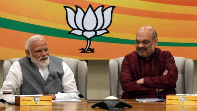 Prime Minister Narendra Modi and BJP National President Amit Shah(Sonu Mehta/HT PHOTO)