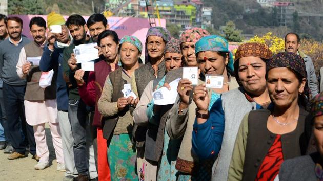 All four parliamentary constituencies in Himachal Pradesh will vote in a single phase on May 19 in the Lok Sabha elections 2019.(HT FIle Photo)