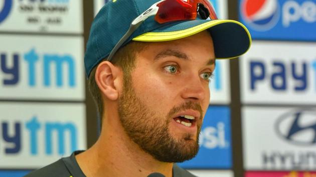 New Delhi: Australia cricket team vice-captain Alex Carey addresses the media ahead of their 5th ODI cricket match against India, in New Delhi, Tuesday, March 12, 2019(PTI) New Delhi: Australia cricket team vice-captain Alex Carey addresses the media ahead of their 5th ODI cricket match against India, in New Delhi, Tuesday, March 12, 2019(PTI)