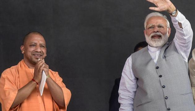 Prime Minister Narendra Modi with Yogi Adityanath(PTI file photo) Prime Minister Narendra Modi with Yogi Adityanath(PTI file photo)