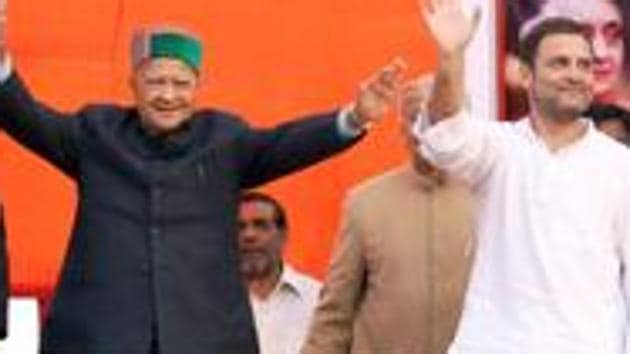 Lok Sabha Elections 2019: More than half-a-dozen Congress leaders are vying for a ticket for Kangra Lok Sabha constituency and all are staunch loyalist of former chief minister Virbhadra Singh. (PTI File Photo) Lok Sabha Elections 2019: More than half-a-dozen Congress leaders are vying for a ticket for Kangra Lok Sabha constituency and all are staunch loyalist of former chief minister Virbhadra Singh. (PTI File Photo)
