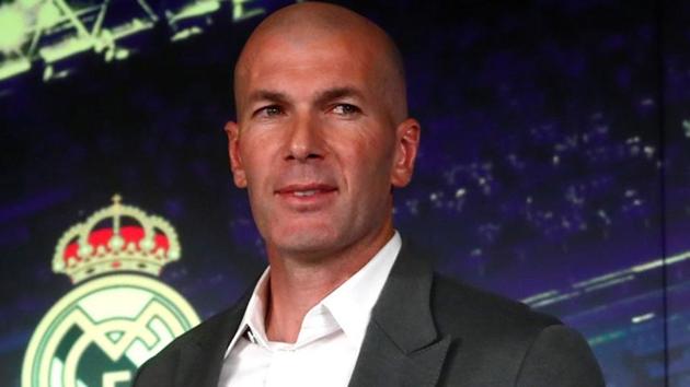 Real Madrid coach Zinedine Zidane after the press conference.(REUTERS)