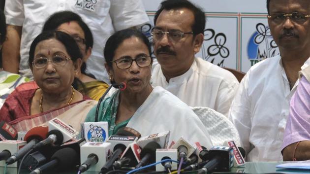 Kolkata (West Bengal), March 12 (ANI): Trinamool Congress Supreme and Chief Minister of West Bengal Mamata Banerjee has listed party candidates for the Lok Sabha election 2019 on the meeting with the senior Trinamool Congress Leaders in Kolkata on Tuesday. (ANI Photo)(ANI)