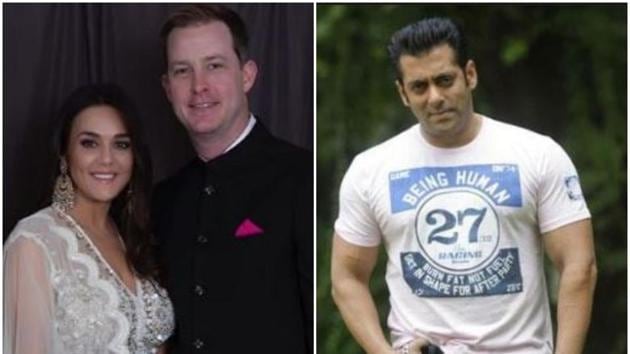 Salman Khan threw a surprise party for Preity Zinta and her husband Gene Goodenough.(Instagram/HT Photo)