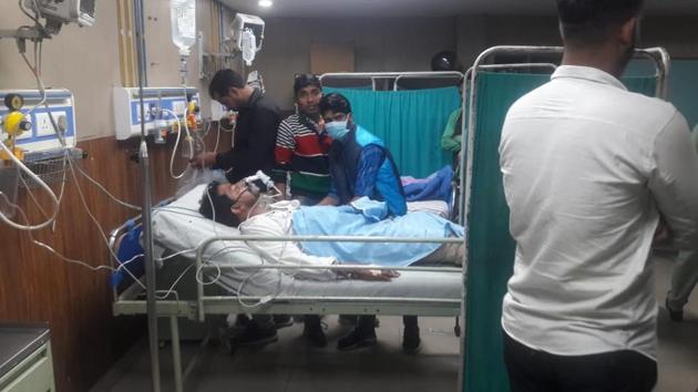 Bhim Army chief Chandrashekhar admitted at a private hospital in Meerut on Tuesday. Bhim Army chief Chandrashekhar admitted at a private hospital in Meerut on Tuesday.